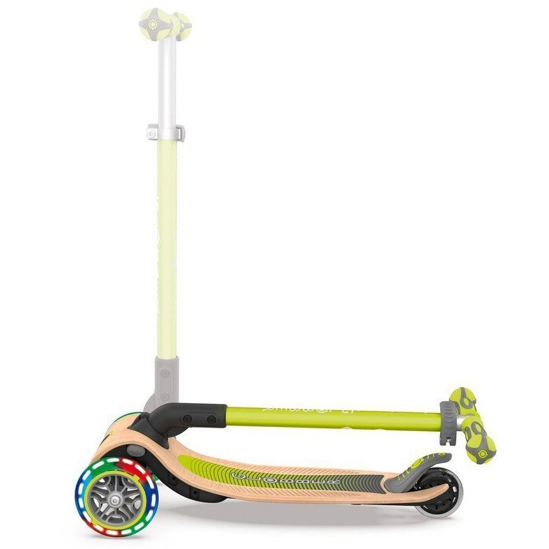 Самокат Globber Primo Foldable Wood Lights (Lime Green)