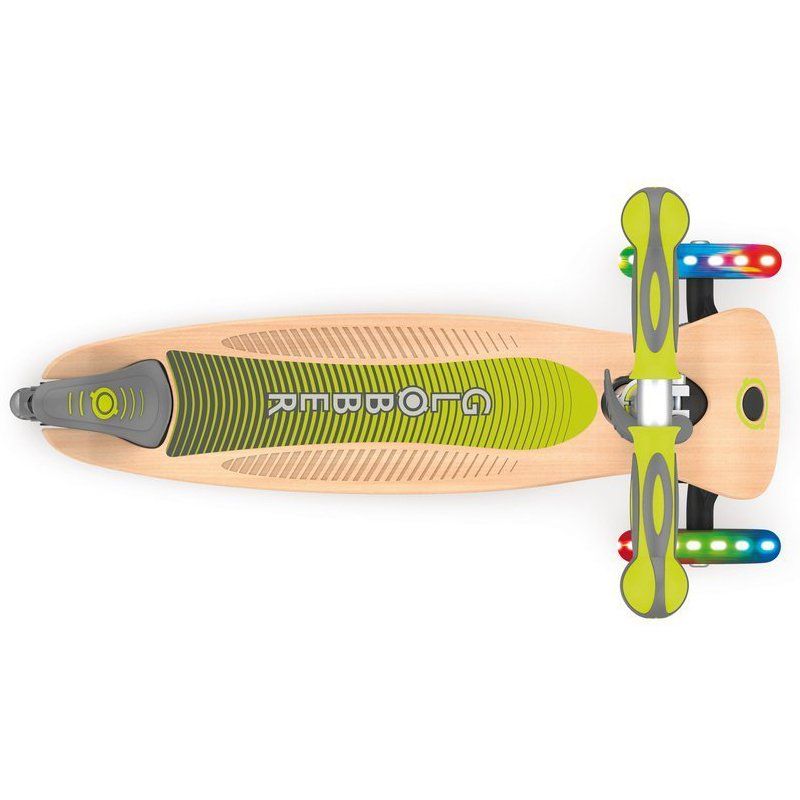 Самокат Globber Primo Foldable Wood Lights (Lime Green)