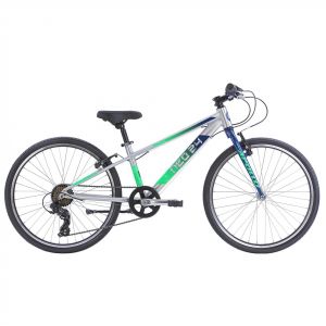 Велосипед 24" Apollo Neo 7s boys Brushed Alloy - Navy Blue - Neon Green Fade