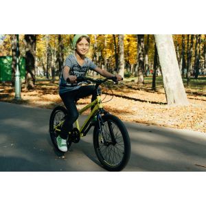 Велосипед 20" Pride Jack 6 лайм/блакитний/чорний 2018