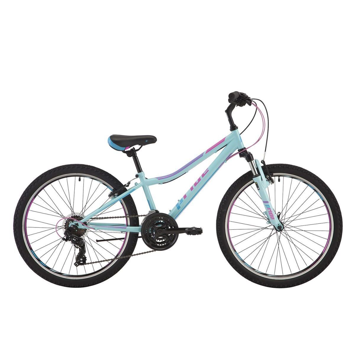 Велосипед 24" Pride Lanny 21 блакитний/бірюзовий/малиновий 2018