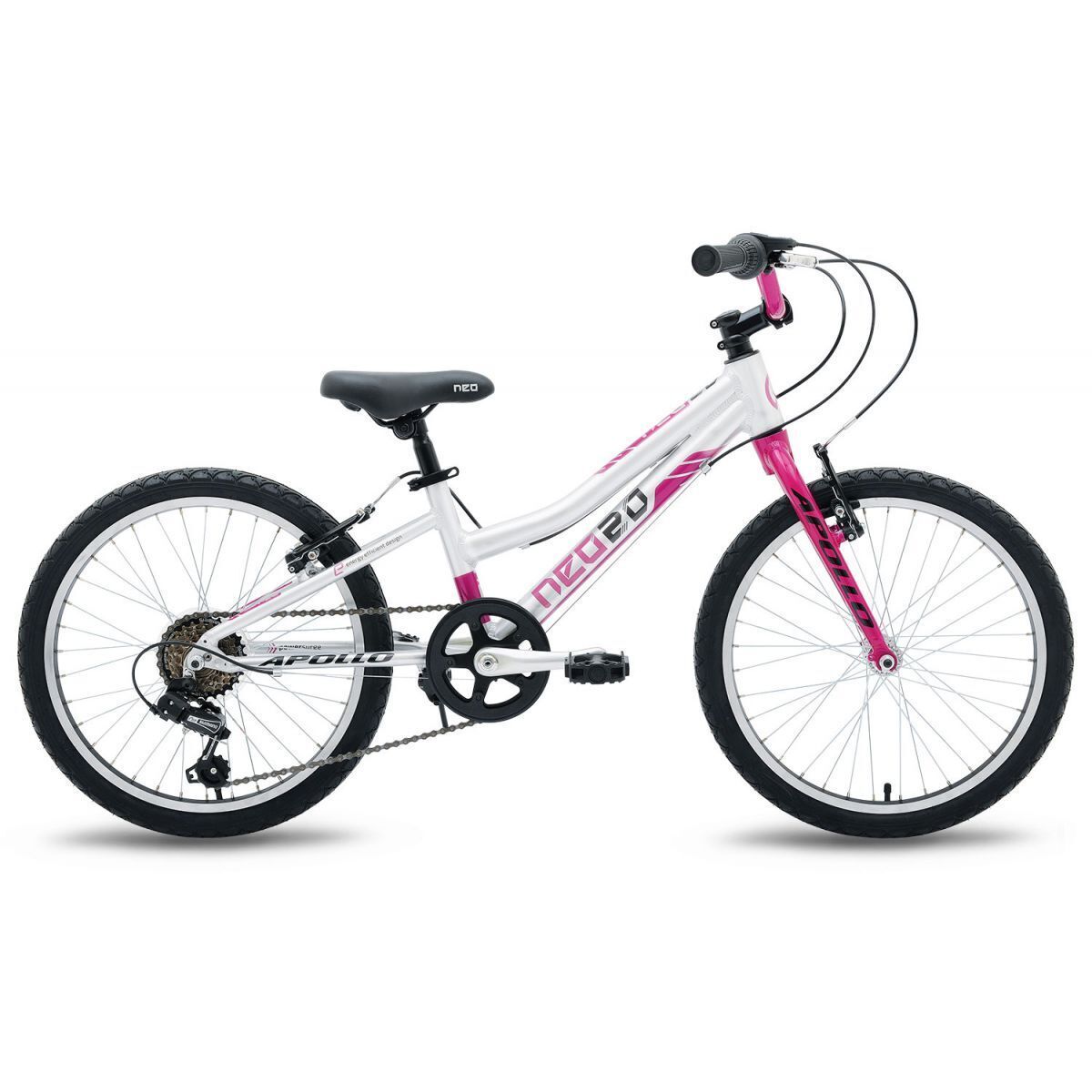 Велосипед 20" Apollo Neo 6s girls рожевий/чорний 2019