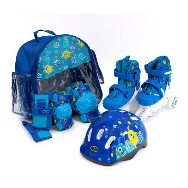 Детские ролики SMJ Sport Combo 2 в 1 (голубой)