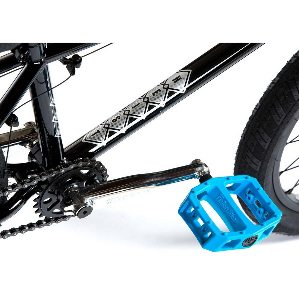 Велосипед Stolen Heist 20" 2020 BMX Freestyle Bike (black-blue-chrome)