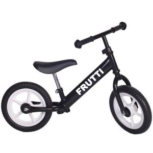 Біговел Frutti 12" Blackberry white wheels (чорний/білий)