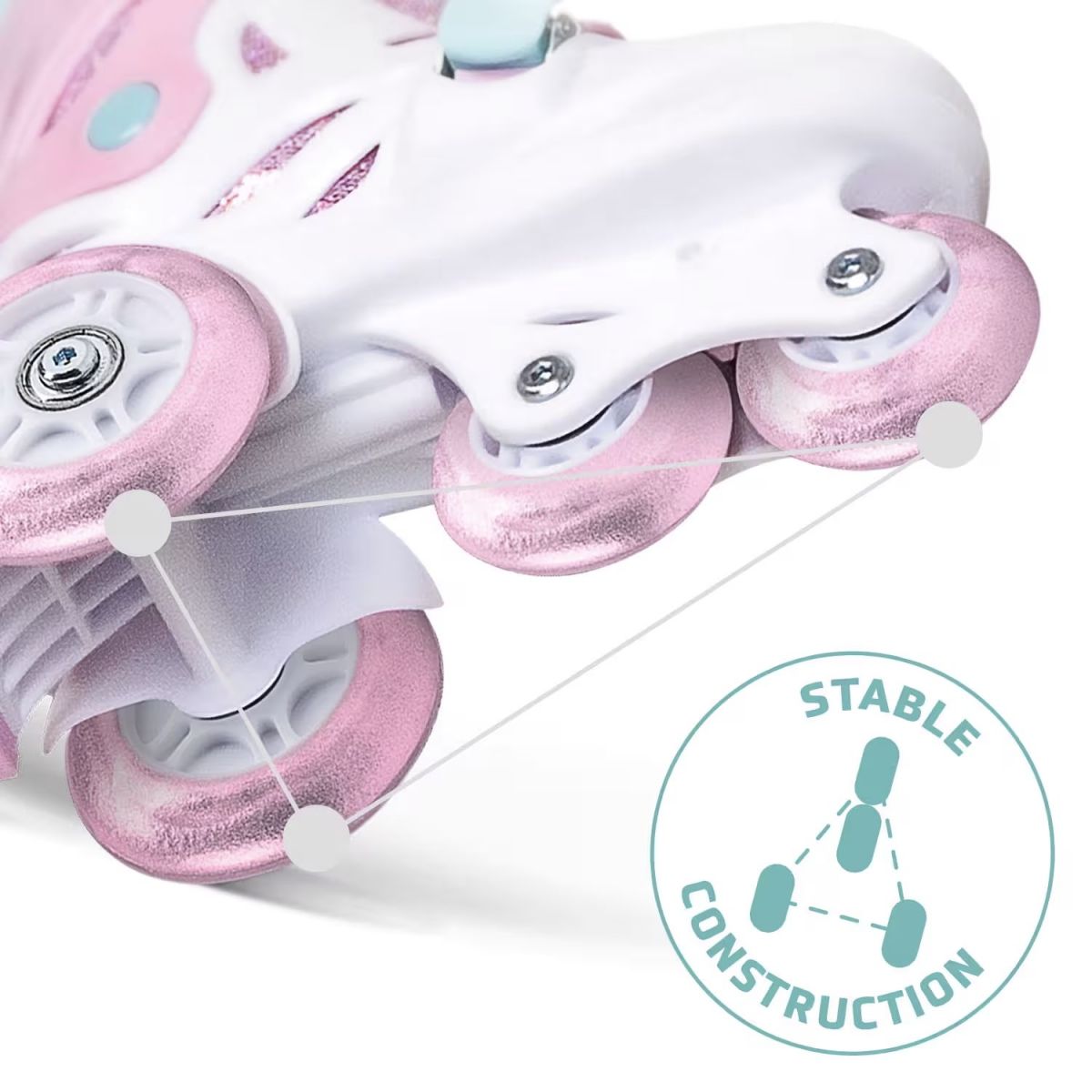 Ролики Cariboo Ballerina (pink-mint LED) — купить в интернет