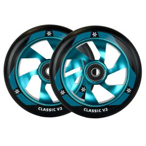 Колесо Union Classic V2 Wheel 110mm (Black-polished teal)