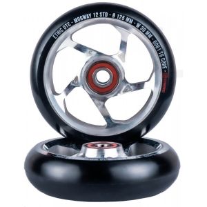 Колесо для трюкового самоката Ethic Mogway 12STD 125mm Pro Scooter Wheel (Black-raw)