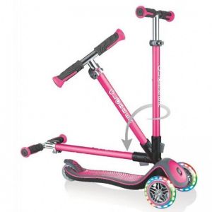 Самокат Globber Fold Up Light wheels Elite Deluxe (рожевий)