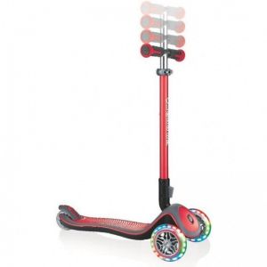 Самокат Globber Fold Up Light wheels Elite Deluxe (красный)