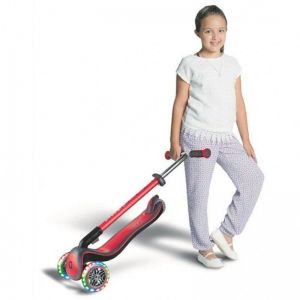 Самокат Globber Fold Up Light wheels Elite Deluxe (красный)