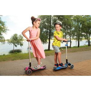 Самокат Globber My Free Fold Up Lights Elite Prime (рожевий)