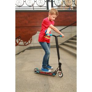Трюковой самокат Grit Scooters Elite Satin Black-Blue Metallic