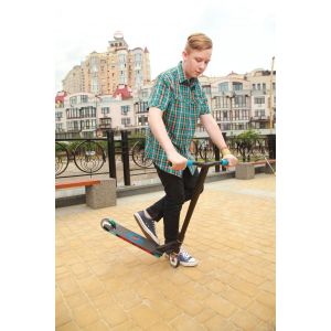 Трюковой самокат Grit Scooters Elite Grey-Grey Gold Quake