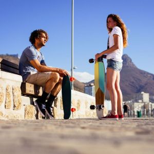Скейтборд LONGBOARD BAMBOO OXELO 43'' (белый)