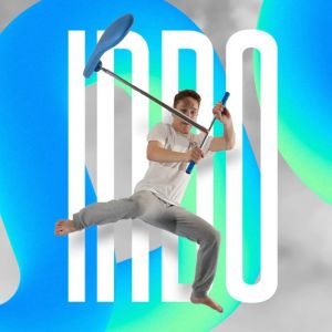 Трюковий самокат-тренажер Indo Pro Trampoline Scooter 740 mm (Blue)