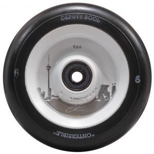 Колесо для трюкового самокату North Ethan Kirk 110mm Signature Pro Scooter Wheel (Matte Black - White)