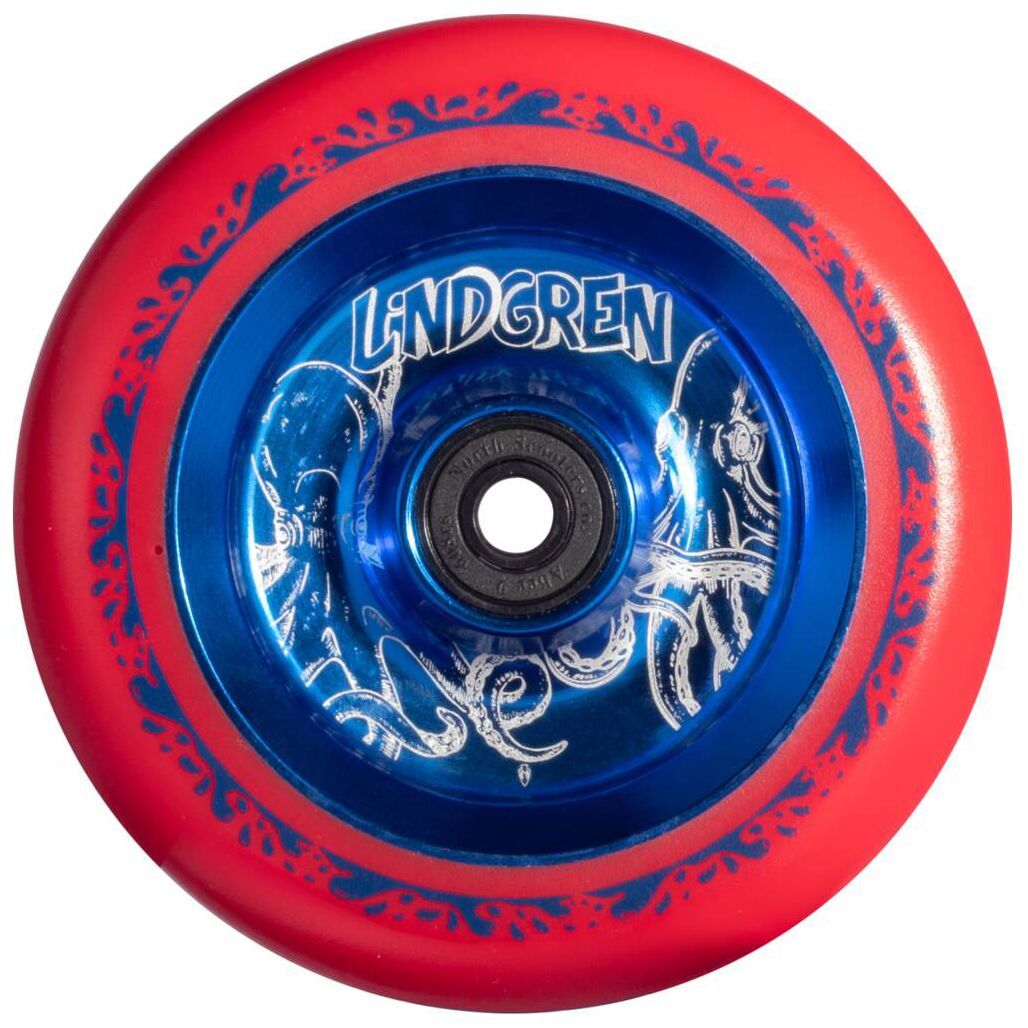 Колесо для трюкового самокату North Leon Lindgren 110mm Signature Pro Scooter Wheel (Red - Blue)