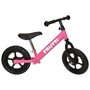 Беговел Frutti 12" Raspberry black wheels (розовый/черный)