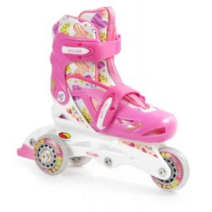 Детские ролики SMJ Sport Hearts 2 в 1 (розовый)