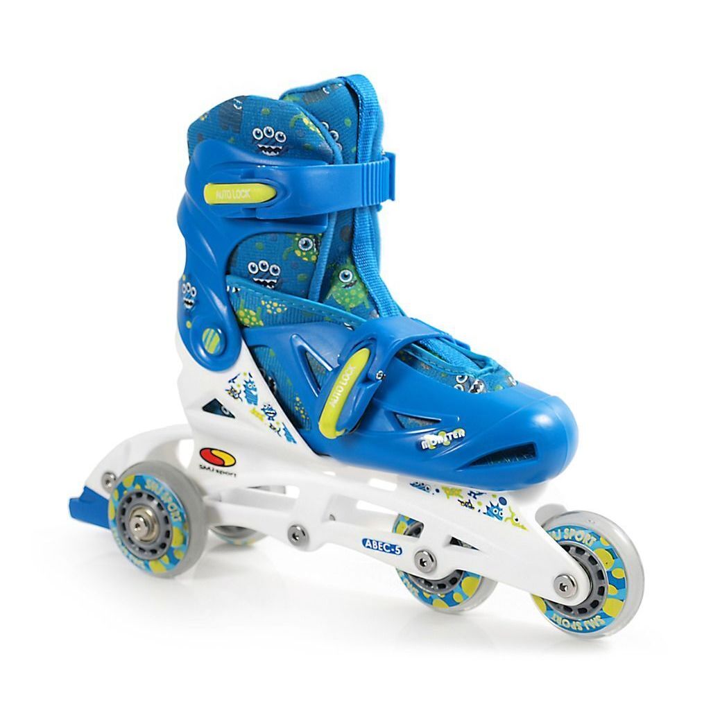 Детские ролики SMJ Sport Monster 2 в 1 (синий)