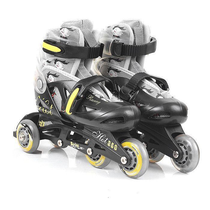 Детские ролики SMJ Sport Boy 2 в 1 (черный)