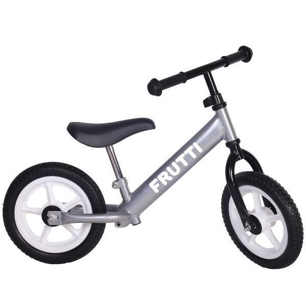 Беговел Frutti 12" Water Drop white wheels (серебристый/белый)