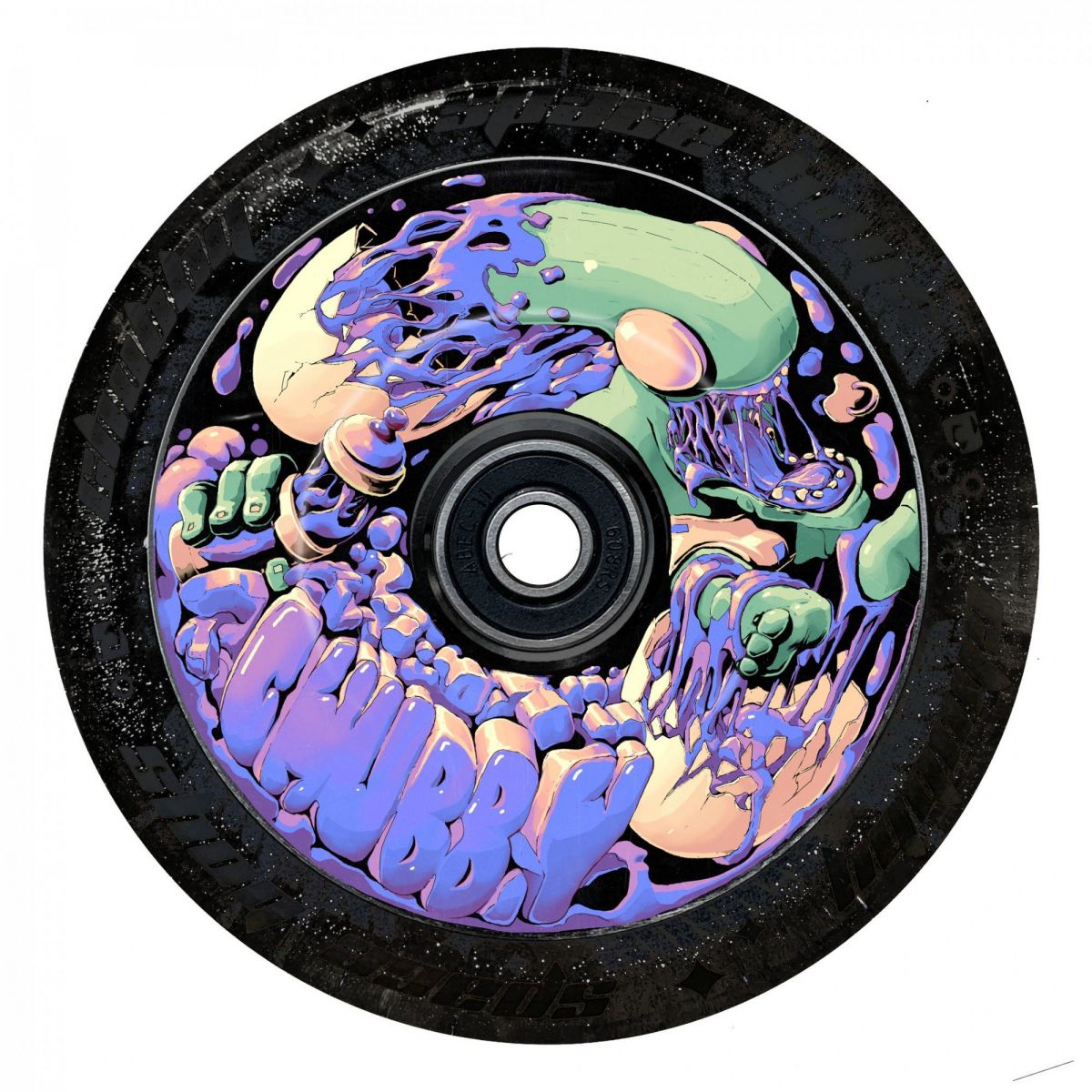 Колесо для трюкового самокату Chubby Spaceboys Gummy Purple 110mm Pro Scooter Wheel
