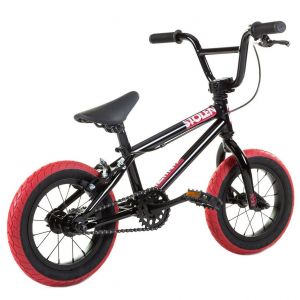 Велосипед Stolen Agent 12" 2021 BMX Freestyle Bike (black-dark red tires)