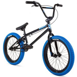 Велосипед Stolen Agent 18" 2021 BMX Freestyle Bike (black-dark blue tires)