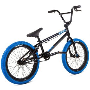 Велосипед Stolen Agent 18" 2021 BMX Freestyle Bike (black-dark blue tires)